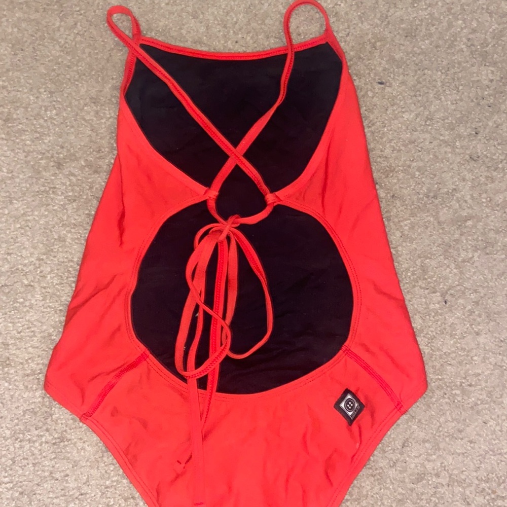 Joyln Jordy 2 Swimsuit One Piece Red Orange Training Tie Back